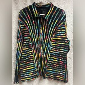 Weavz Multicolored Ribbon Full Zip Jacket